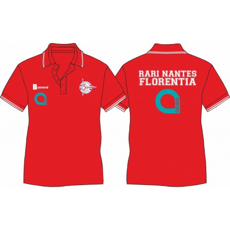 POLO R.N. FLORENTIA_ROSSA RIB BIANCHI