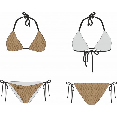 Costume Bikini Donna MONOGRAM BEIGE