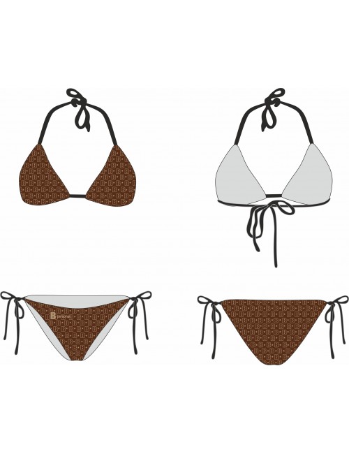 Costume Bikini Donna MONOGRAM MARRONE