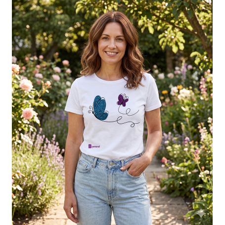 T-SHIRT DONNA FARFALLE