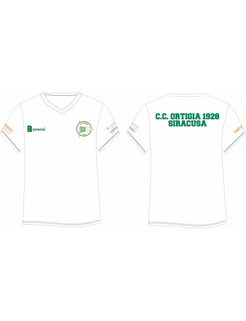 T-shirt Cotone C.C. ORTIGIA Collo a V