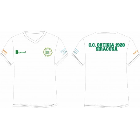 T-shirt Cotone C.C. ORTIGIA Collo a V